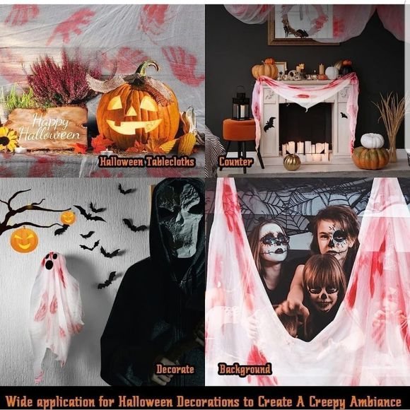 Pink & White Gauze Mesh Halloween Decor, Scarf, Cover Up, New 800cm X 235cm - Picture 7 of 14